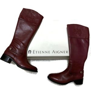 NEW Etienne Aigner wine color fashion boots - 6M